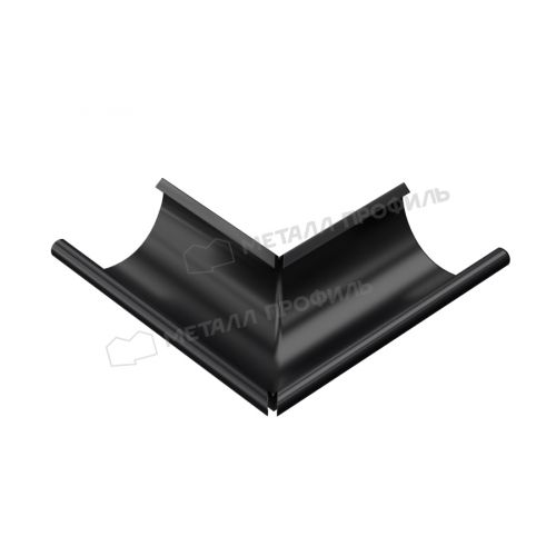 Угол желоба наружный МЕТАЛЛ ПРОФИЛЬ PURMAN BLACK EDITION D125 Ral 9005