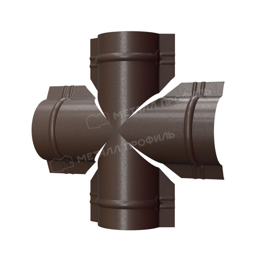 Четверник для круглого конька R110 (VALORI-20-DarkBrown-0.5)