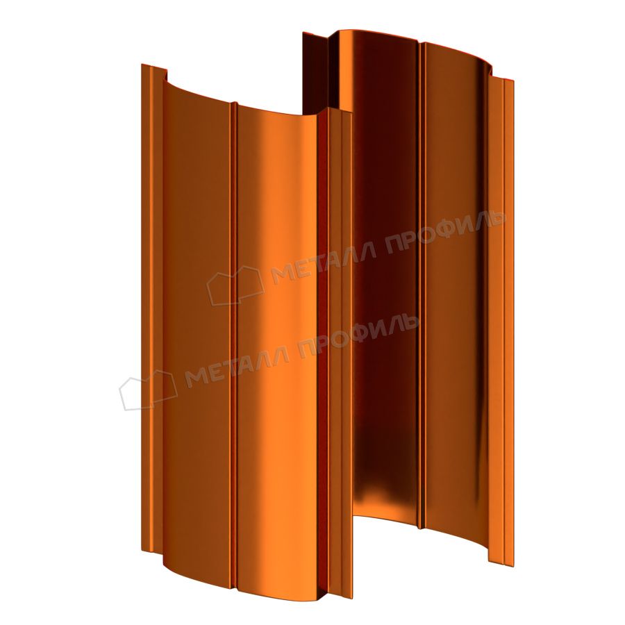 Штакетник металлический МЕТАЛЛ ПРОФИЛЬ ELLIPSE-T 19х126 (AGNETA-03-Copper\Copper-0.5)