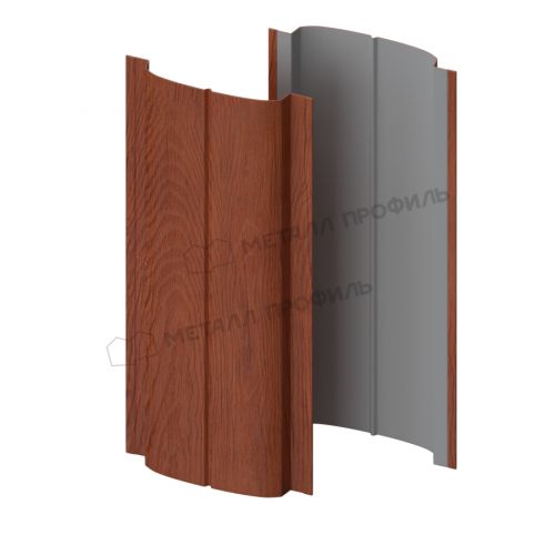 Штакетник металлический МЕТАЛЛ ПРОФИЛЬ ELLIPSE-T 19х126 (ECOSTEEL_T-12-Дуб-0.45)