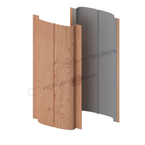Штакетник металлический МЕТАЛЛ ПРОФИЛЬ ELLIPSE-T 19х126 (ECOSTEEL_T-12-Орех-0.45)