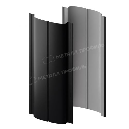 Штакетник металлический МЕТАЛЛ ПРОФИЛЬ ELLIPSE-T 19х126 (ПЭ-01-9005-0.45)