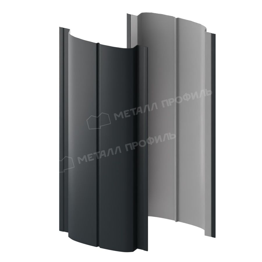 Штакетник металлический МЕТАЛЛ ПРОФИЛЬ ELLIPSE-T 19х126 NormanMP (ПЭ-01-7016-0.5)