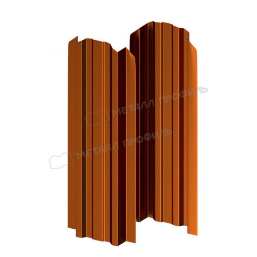 Штакетник металлический МЕТАЛЛ ПРОФИЛЬ LANE-O 16,5х99 (AGNETA-03-Copper\Copper-0.5)