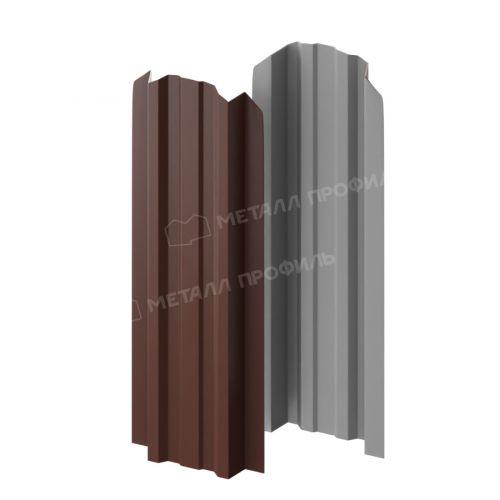 Штакетник металлический МЕТАЛЛ ПРОФИЛЬ LANE-O 16,5х99 (PURETAN-20-8017-0.5)