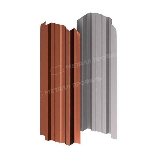 Штакетник металлический МЕТАЛЛ ПРОФИЛЬ LANE-O 16,5х99 (PURMAN-20-Argillite-0.5)