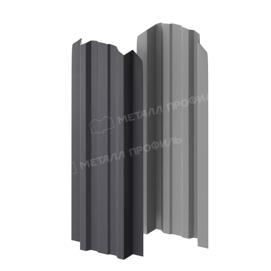 Штакетник металлический МЕТАЛЛ ПРОФИЛЬ LANE-O 16,5х99 (VALORI-20-Grey-0.5)