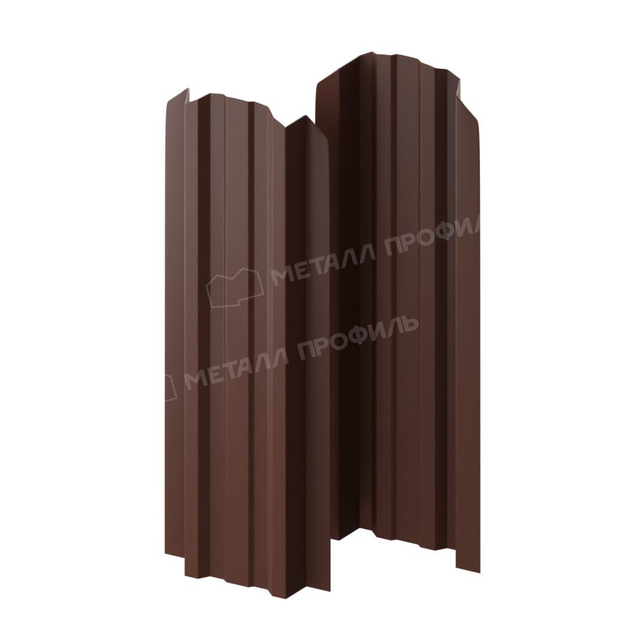 Штакетник металлический МЕТАЛЛ ПРОФИЛЬ LANE-O 16,5х99 (ПЭ-01-8017\Color-0.4)