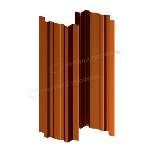 Штакетник металлический МЕТАЛЛ ПРОФИЛЬ LANE-T 16,5х99 (AGNETA-03-Copper\Copper-0.5)