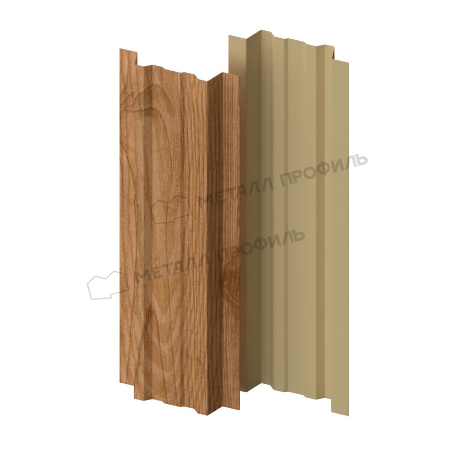 Штакетник металлический МЕТАЛЛ ПРОФИЛЬ LANE-T 16,5х99 (ECOSTEEL_T-01-Сосна-0.5)