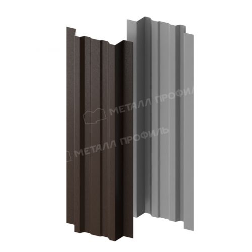 Штакетник металлический МЕТАЛЛ ПРОФИЛЬ LANE-T 16,5х99 (VALORI-20-DarkBrown-0.5)