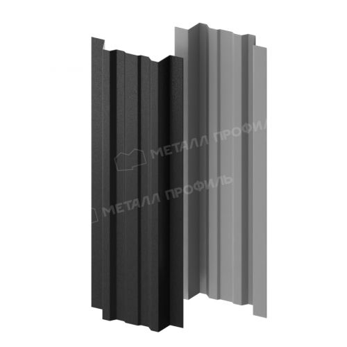 Штакетник металлический МЕТАЛЛ ПРОФИЛЬ LANE-T 16,5х99 (VALORI-20-DarkGrey-0.5)