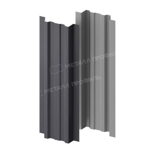 Штакетник металлический МЕТАЛЛ ПРОФИЛЬ LANE-T 16,5х99 (VALORI-20-Grey-0.5)
