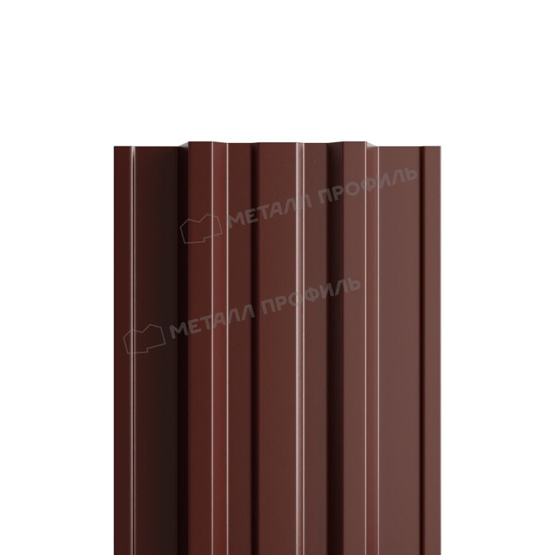 Штакетник металлический МЕТАЛЛ ПРОФИЛЬ TRAPEZE-T 16,5х118 (ПЭ-01-8017-0.7)