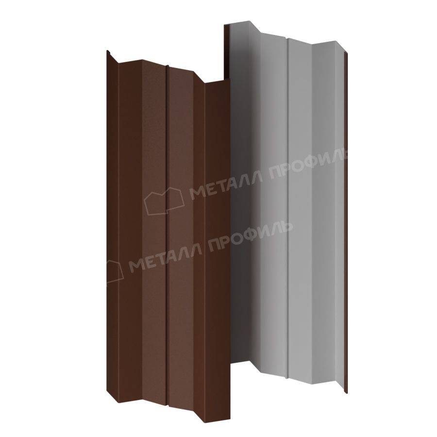 Штакетник металлический МЕТАЛЛ ПРОФИЛЬ М-100-Т (VALORI-20-Brown-0.5)