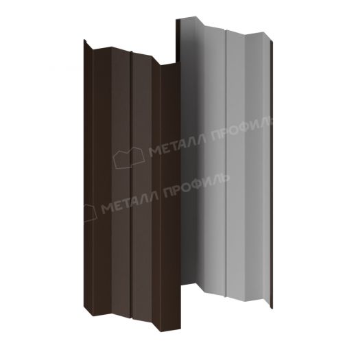 Штакетник металлический МЕТАЛЛ ПРОФИЛЬ М-100-Т (VALORI-20-DarkBrown-0.5)