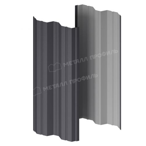 Штакетник металлический МЕТАЛЛ ПРОФИЛЬ М-111-Т (VALORI-20-Grey-0.5)
