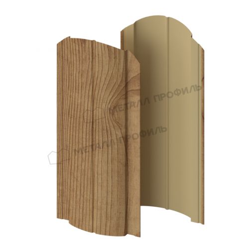 Штакетник металлический МЕТАЛЛ ПРОФИЛЬ Э-118-О (ECOSTEEL_MA-01-Сосна-0.5)