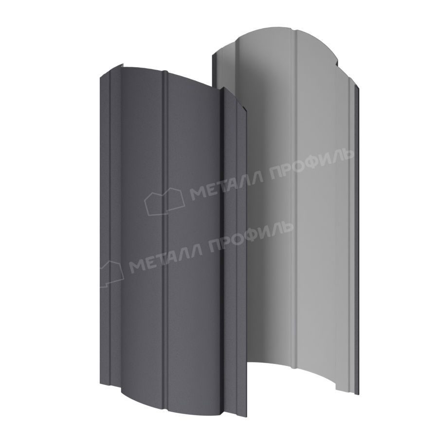 Штакетник металлический МЕТАЛЛ ПРОФИЛЬ Э-118-О (VALORI-20-Grey-0.5)