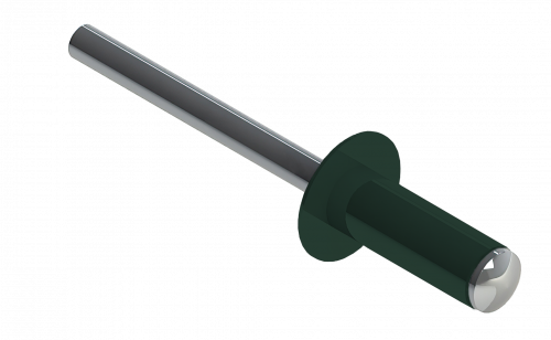 Заклёпка вытяжная Daxmer 4,0х10 RAL 6005 (10х1000шт) ал/ст