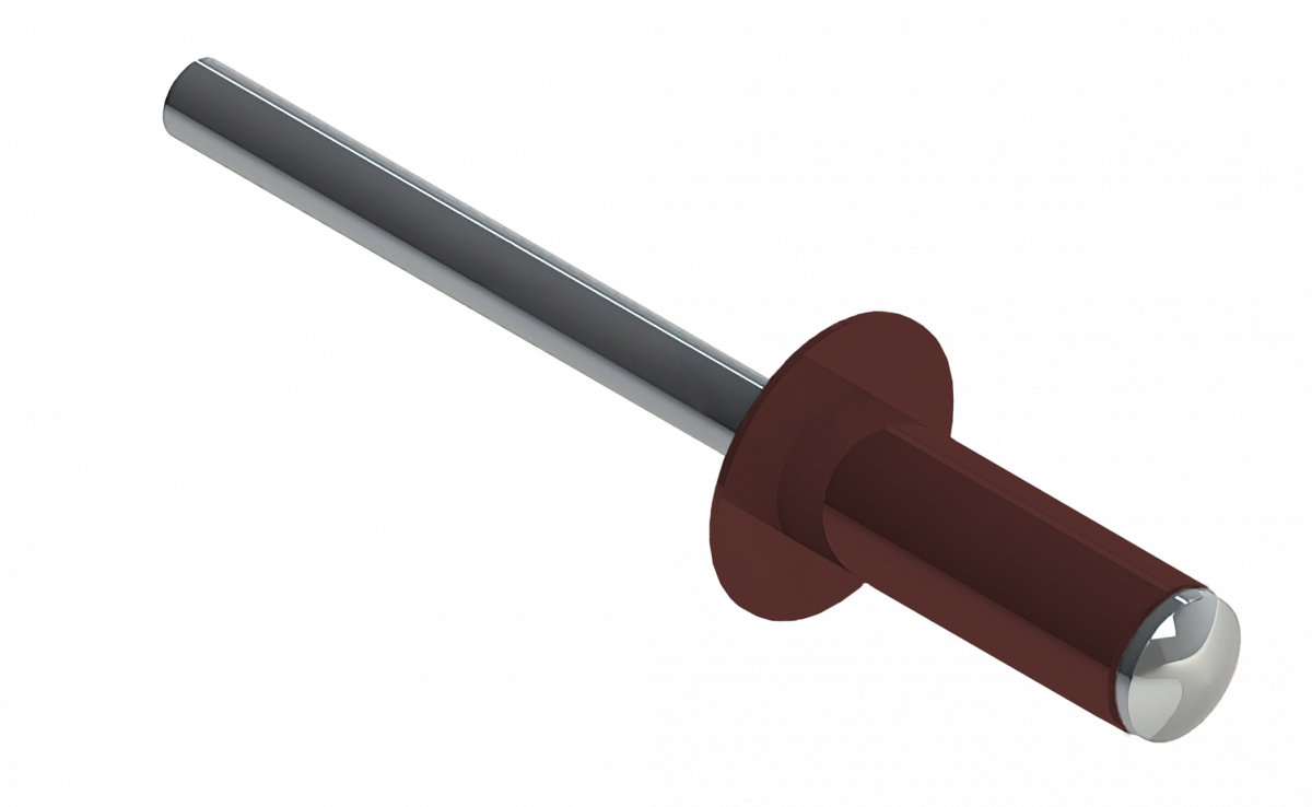 Заклёпка вытяжная Daxmer 3,2х8 RAL 3009 (20х1000шт) ал/ст