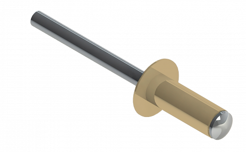 Заклёпка вытяжная Daxmer 4,0х10 RAL 1014 (10х1000шт) ал/ст