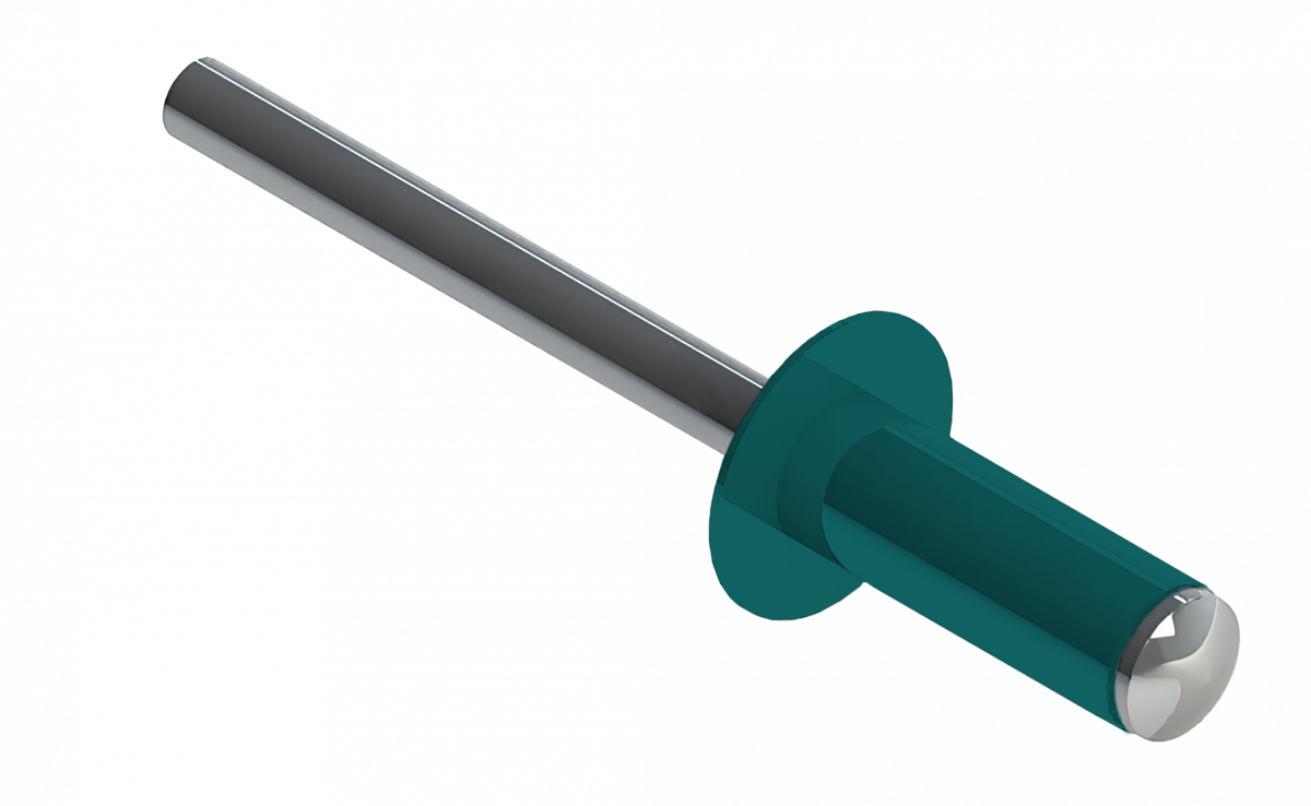Заклёпка вытяжная Daxmer 3,2х8 RAL 5021 (20х1000шт) ал/ст