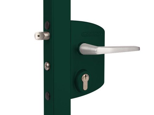 Замок LAKQ 6060 U2L корпус металлический, с ручками из алюминия, зеленый RAL 6005
