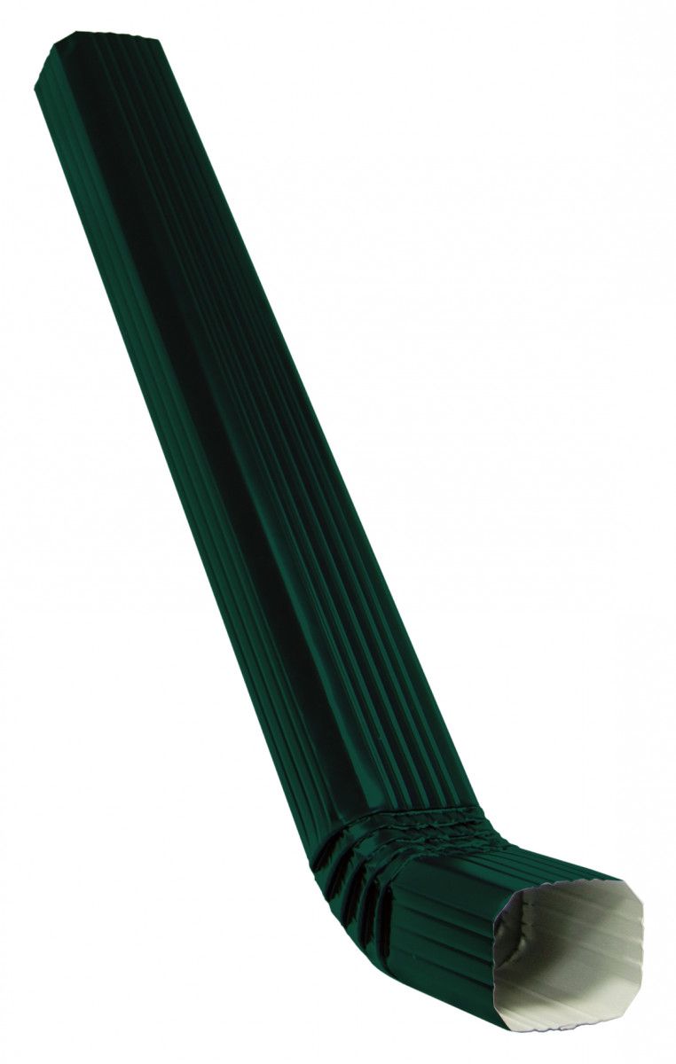 Труба прямоугольная с коленом Vortex в1 1м RAL 6005