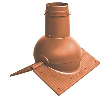 Элемент коньковый Krovent Pipe-Cone красно-коричневый
