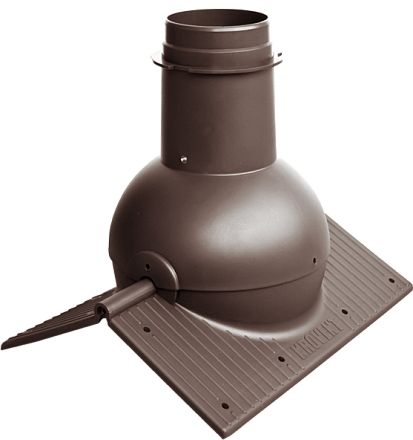 Элемент коньковый Krovent Pipe-Cone коричневый