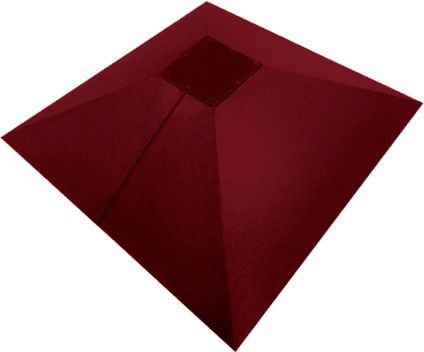 Колпак на столб под фонарь 385х385мм 0,45 ПЭ с пленкой RAL 3005 красное вино