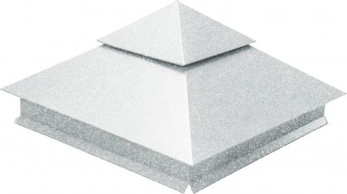 Колпак на столб двойной 390х390мм 0,45 Zn