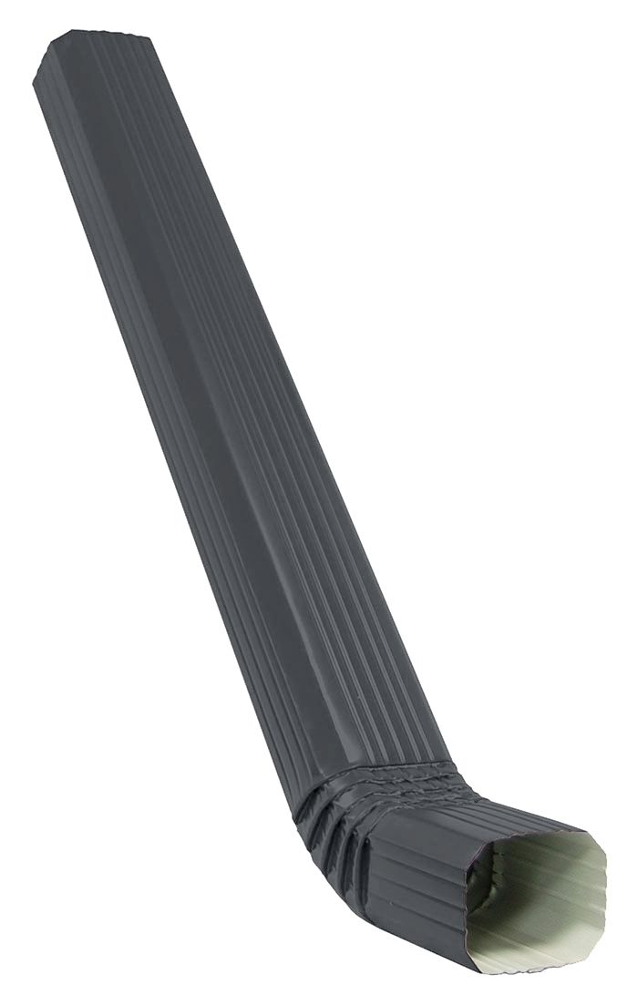 Труба прямоугольная с коленом Vortex в1 матовый 1м RAL 7024