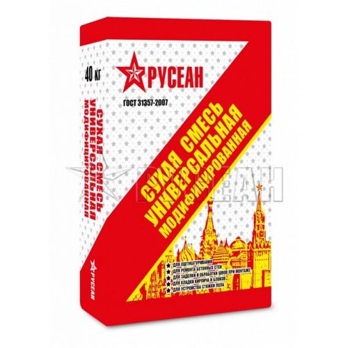 Кладочная смесь цементная Русеан Универсальная модифицированная М150 серый 40кг