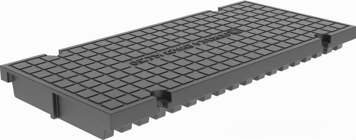 Крышка глухая для лотка водоотводного Gidrolica Pro КЛ-20.23,8.50 - пластиковая, кл. С250 (526)