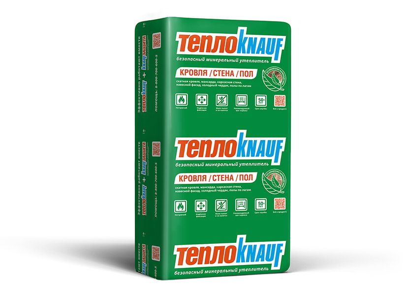 Утеплитель Кnauf для кровли и стен TS036 100х610х1230 (6м2, 0,6м3)