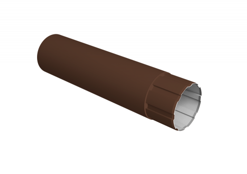 Труба круглая Ø90 Vortex Микс 1м RAL 8017 шоколад