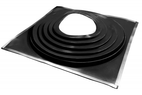 Проходной элемент (мастер флеш) комби №11 (585-1050мм) +185 EPDM (с хомутом) черный