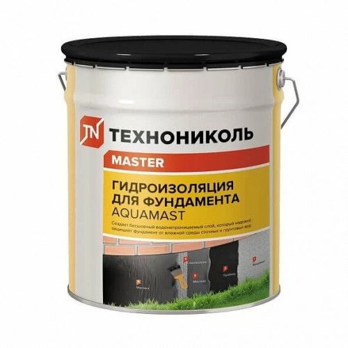Мастика битумная Технониколь Aquamast для фундамента 18кг