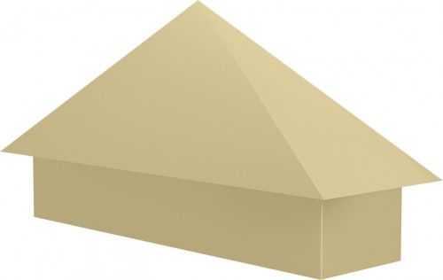 Колпак на полустолб для С20 0,45 ПЭ с пленкой RAL 1014 слоновая кость