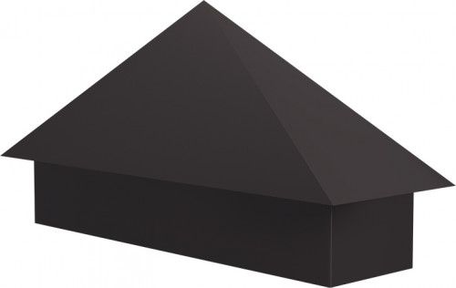 Колпак на полустолб для С20 0,5 PurLite матовый с пленкой RR 32 темно-коричневый