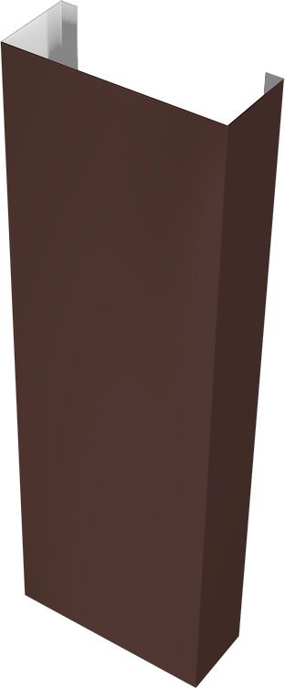 Полустолб для С21 0,45 ПЭ с пленкой RAL 8017 шоколад (1,8м)