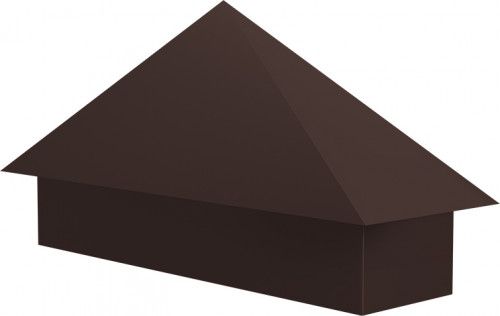 Колпак на полустолб для С8,С10 0,5 PurPro матовый с пленкой RAL 8017 шоколад