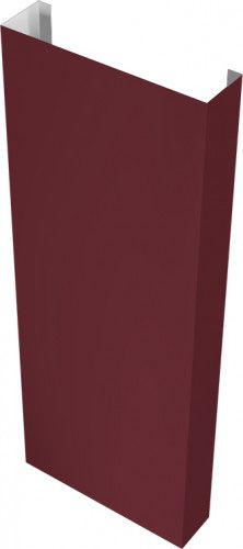 Полустолб для С8,С10 0,45 ПЭ с пленкой RAL 3005 красное вино (1,5м)