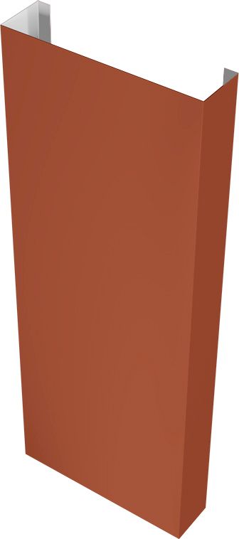 Полустолб для С8,С10 0,45 ПЭ с пленкой RAL 8004 терракота (1,5м)