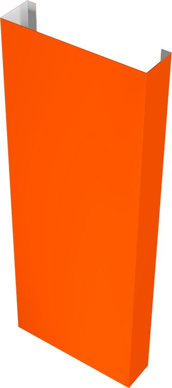 Полустолб для С8,С10 0,45 ПЭ с пленкой RAL 2004 оранжевый (2,5м)
