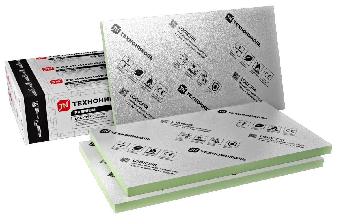 Плита теплоизоляционная Logicpir Балкон Ф/Ф 1200х600х50 (3,600м2)