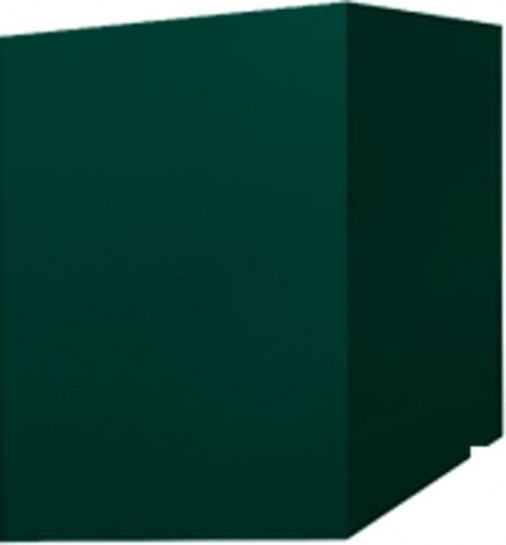 Кожух скатный д750/ш500/в1-1400/в2-1300мм 0,45 Drap ТХ с пленкой RAL 6005 зеленый мох