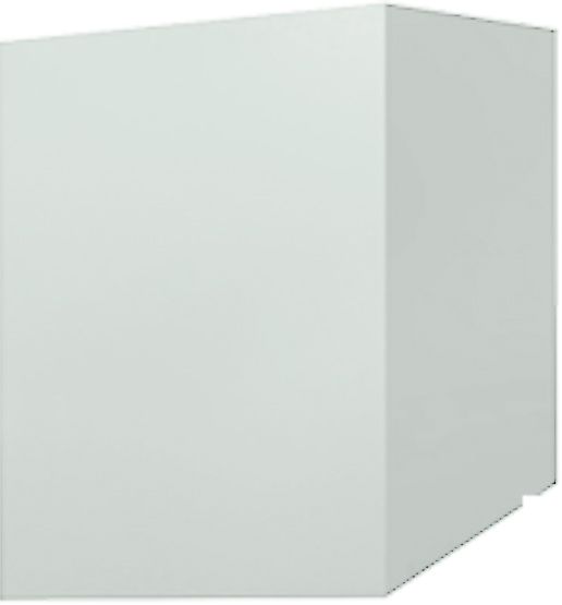 Кожух скатный д820/ш388/в1-2363/в2-1552 0,45 Drap с пленкой RAL 9003 сигнальный белый